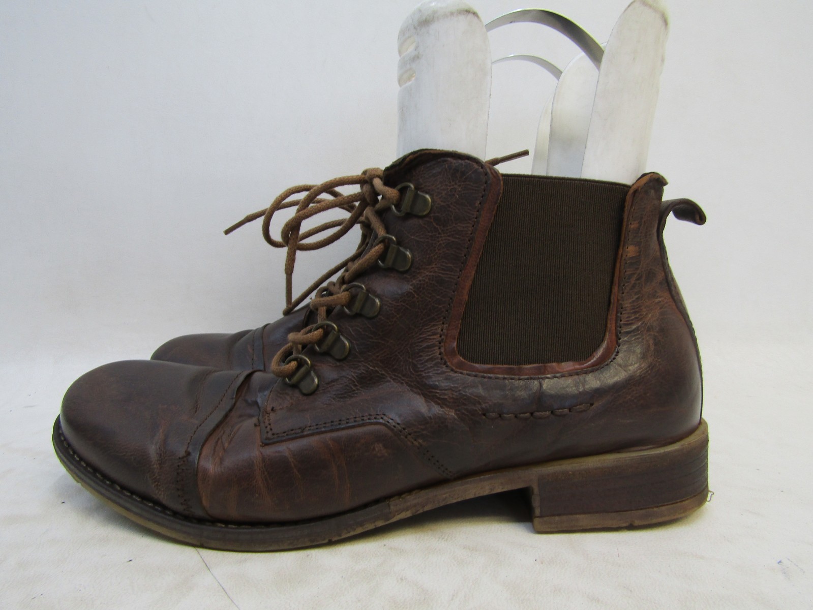 Josef Seibel Size 40 EUR Brown Leather Lace Up Ankle Fashion Boots Booties