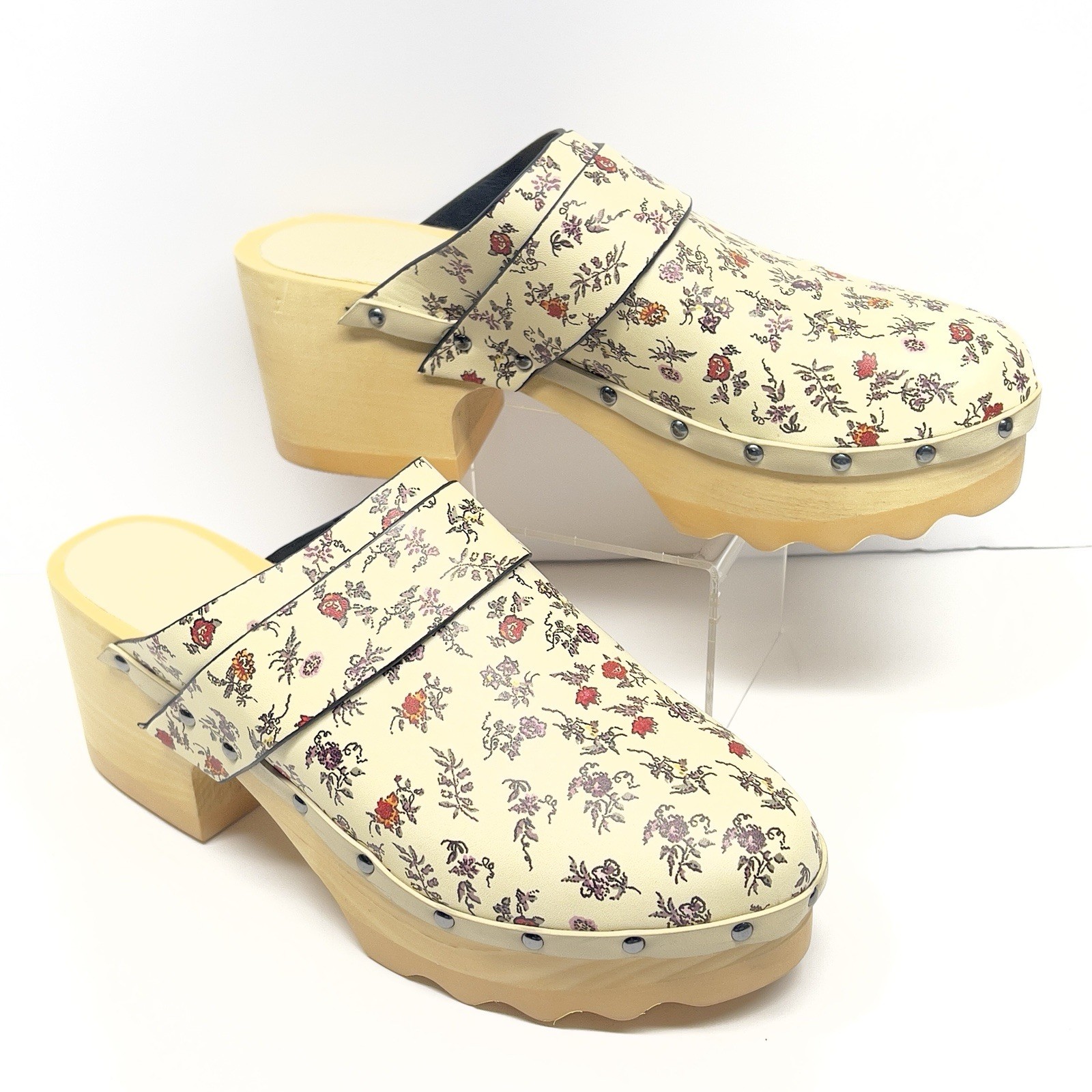Aerosoles Aware Laura Ashley Floral Pedro Clog 2 3/4″ Heel Size 8M