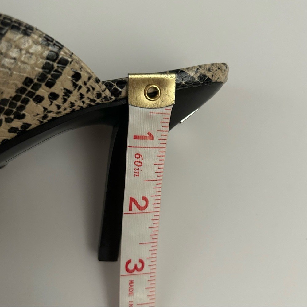 Gucci Beige Avana Python Calf Print Leather Square Open Toe Slip On Mules 36.5