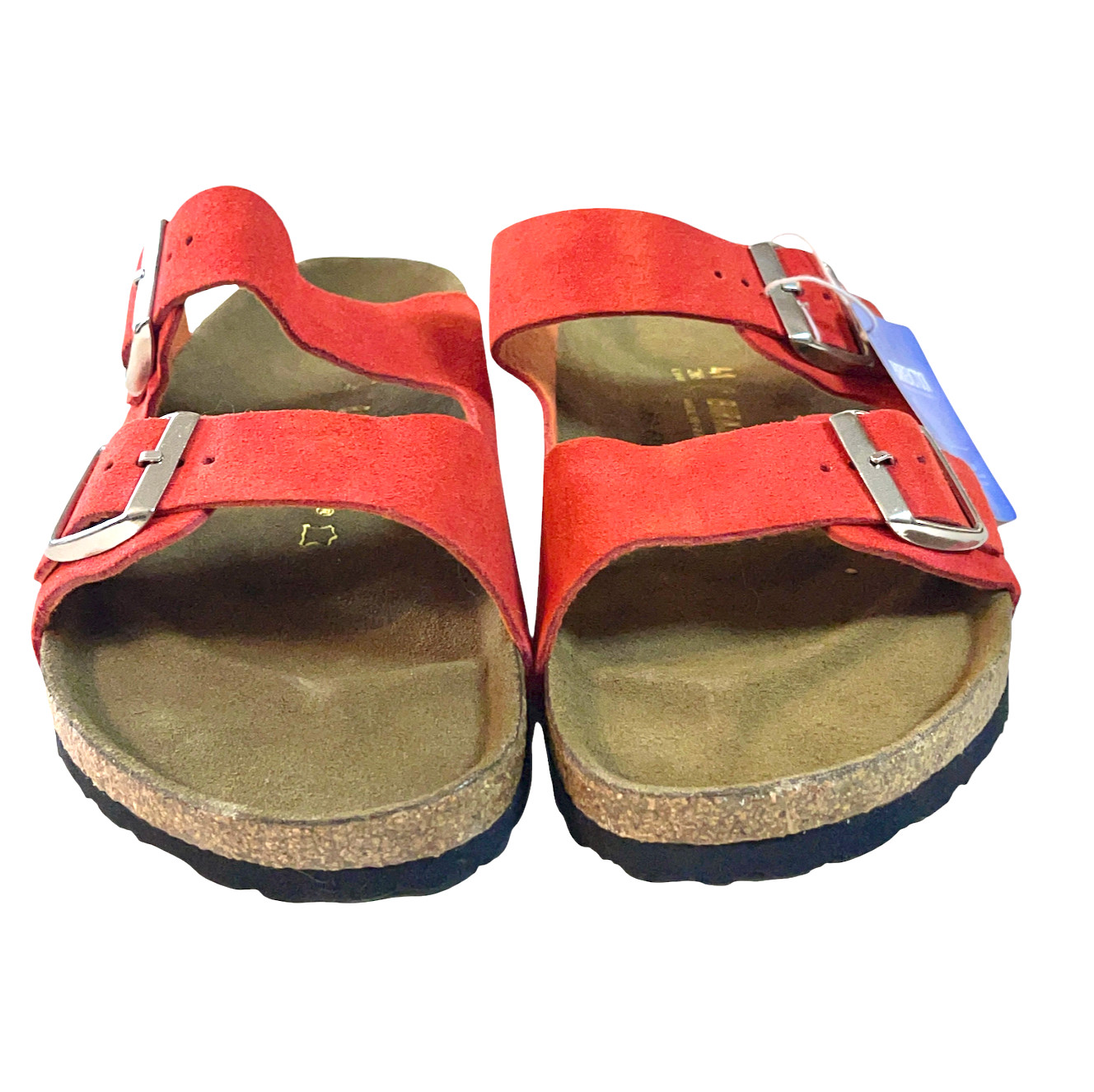 Birkenstock Arizona Birko-Flor Sandals Regular Wide Fit Sz 41 Women’s 10 Orange
