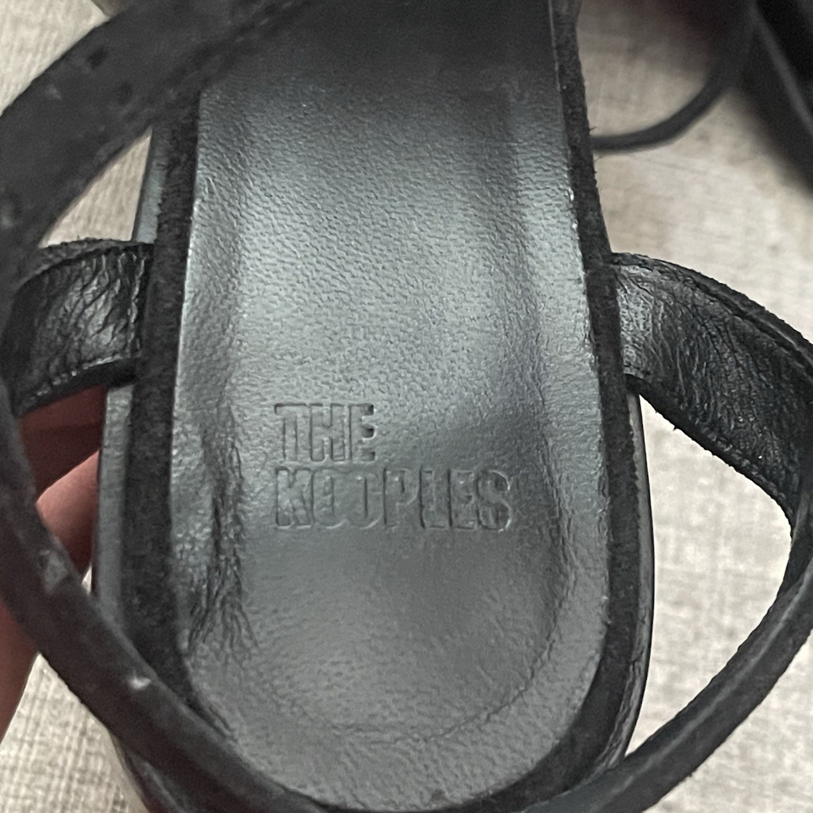 THE KOOPLES Suede Block Heel Sandals Size FR 39 (US 8) Black NEW Party Designer