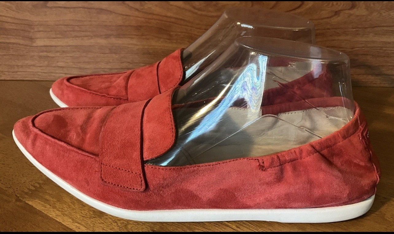 Cole Haan Women’s Grand Ambition Amador Red Suede Slip On Flats W21889 Size 7.5B
