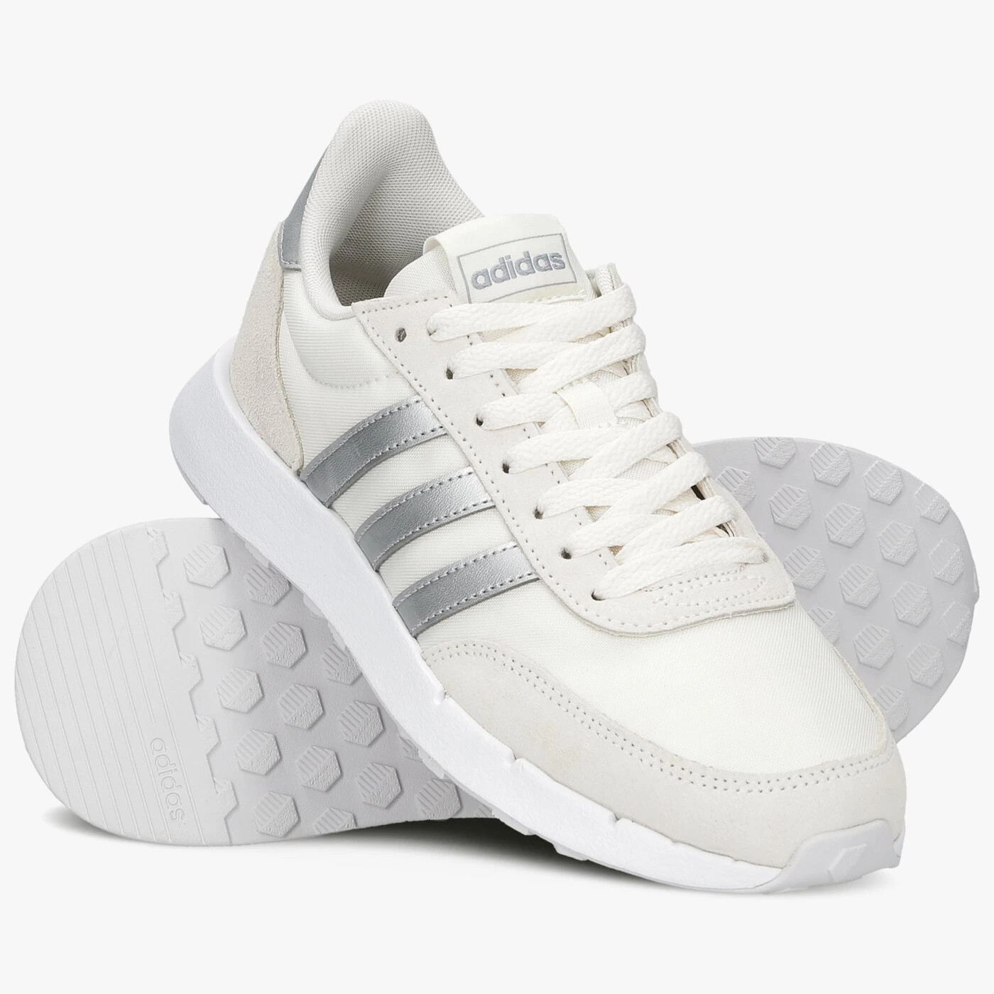 WOMENS ADIDAS RUN 60s 2.0 SAMOA BEIGE SILVER RUNNING ATHLETIC CASUAL SHOES