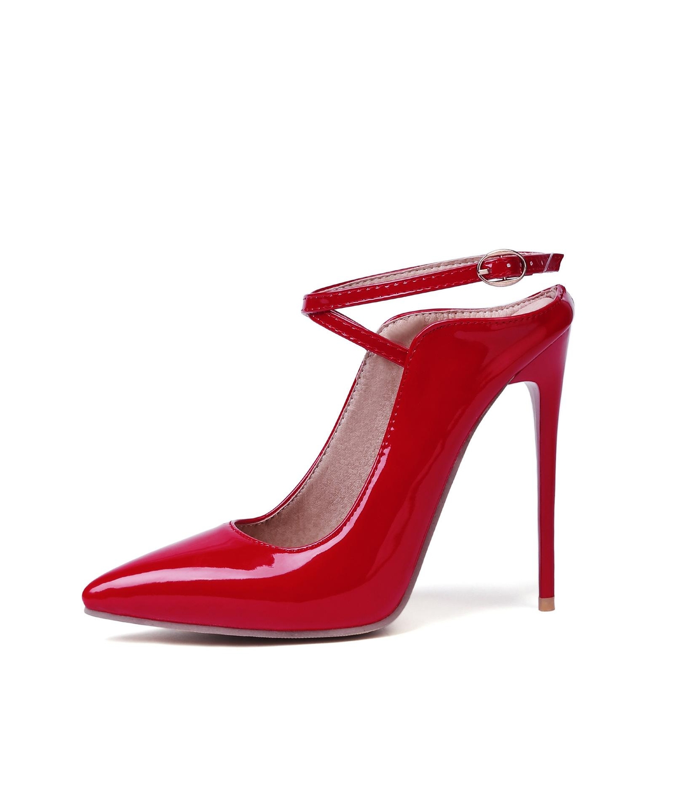 Womens Pointy Toe High Stiletto Heel Sandal Slingbacks Ankle Buckle Party Shoes