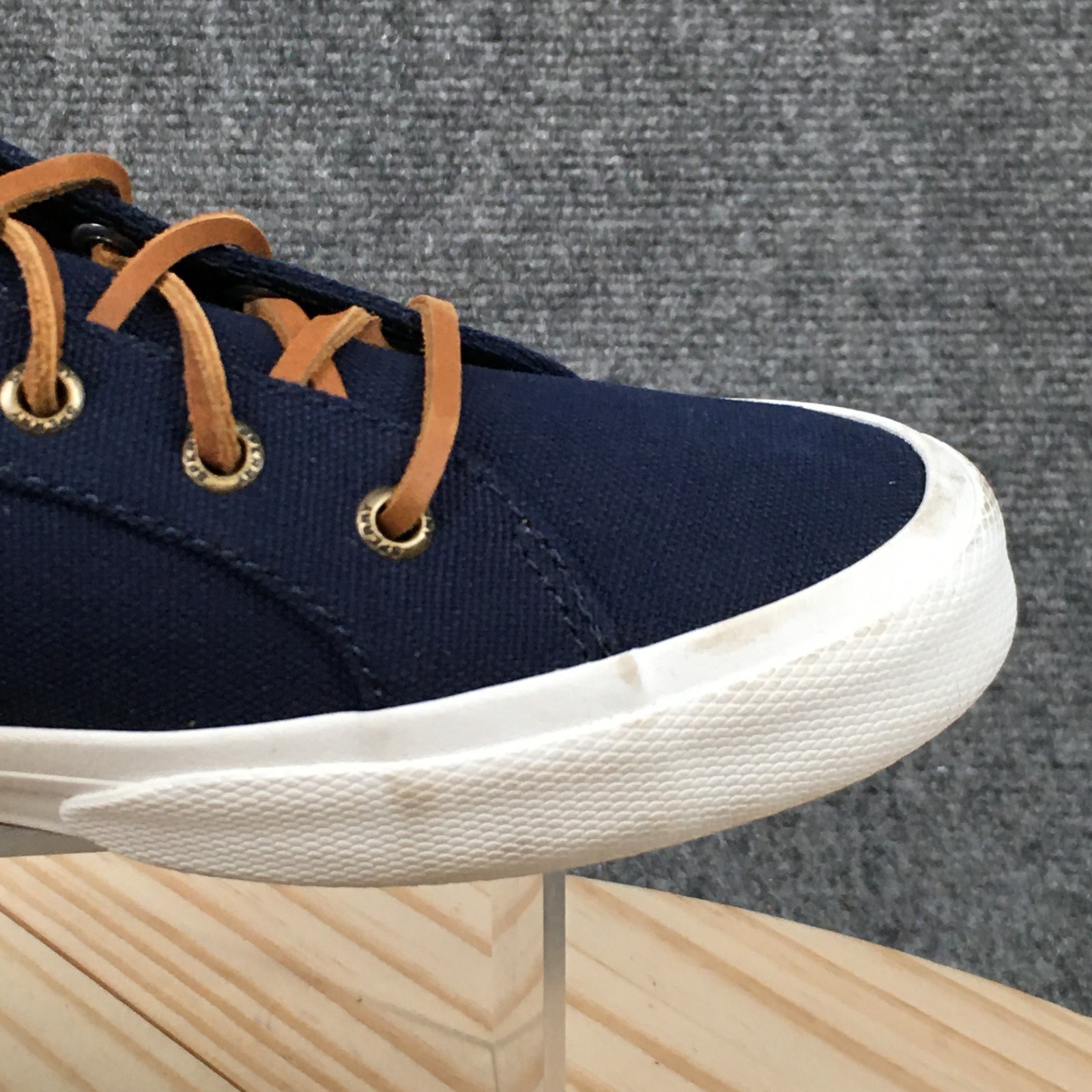 Sperry Shoes Womens 7.5 Pier Wave Sneakers Blue Canvas Lace Up Low Top STS 85104