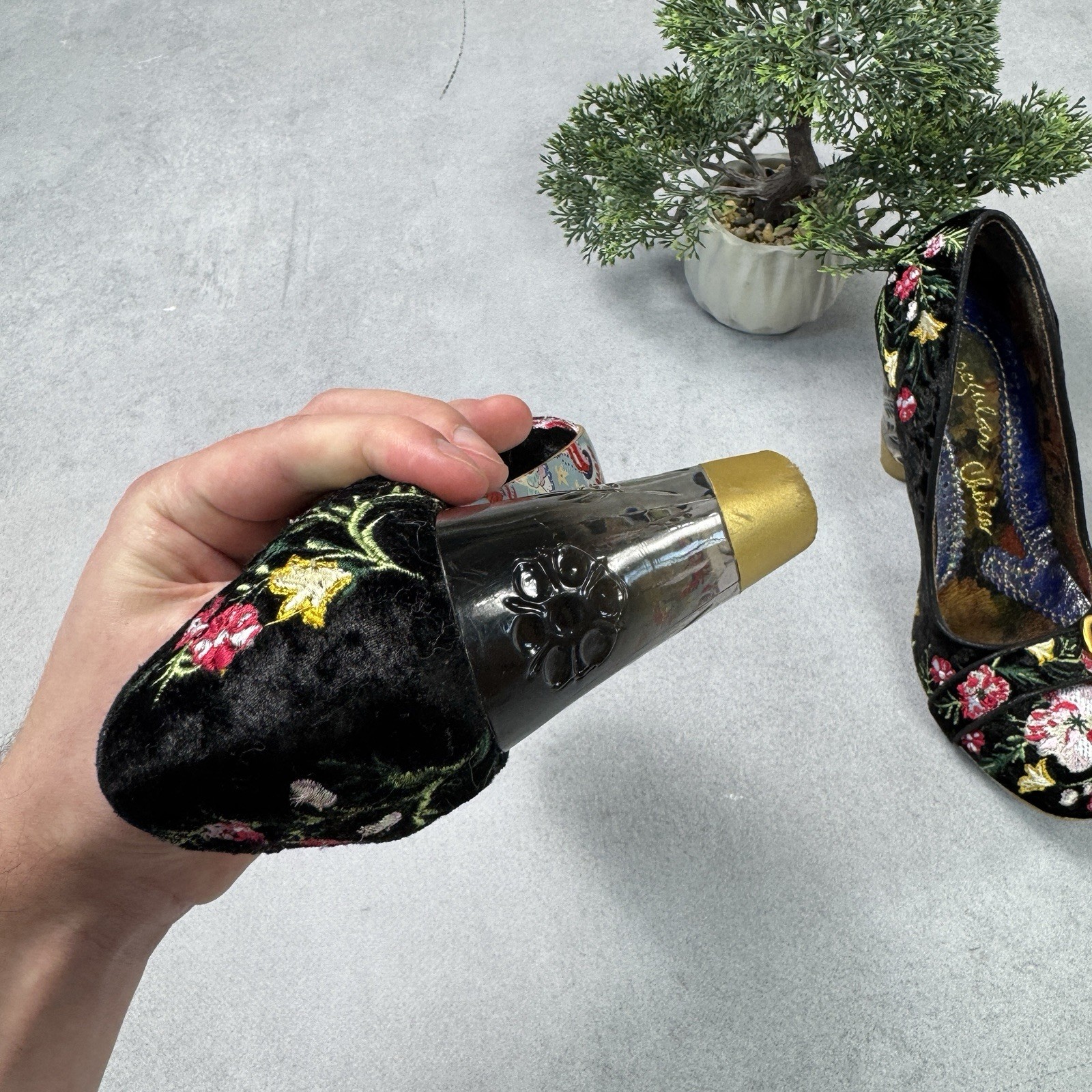 Irregular Choice Men Floral Heels Avant Garde Pumps Size 39 Us 9