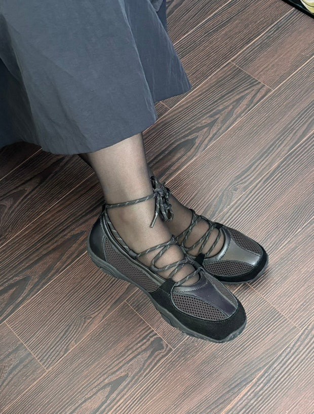 Rockfish Weatherwear NICOLE WEAVING LACEUP SNEAKERS Leather Balletcore