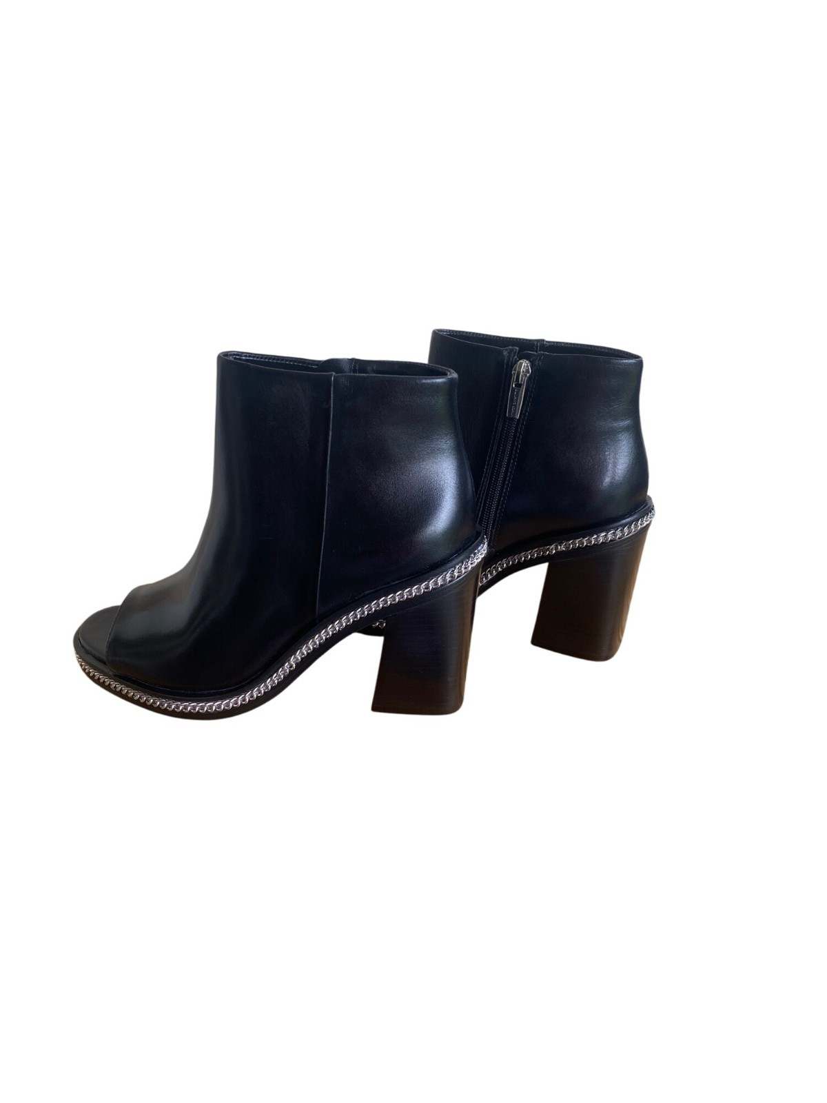 Vince Camuto VC-Bitnny Black Cow Paradise Leather Open Toe Booties Size 9M New