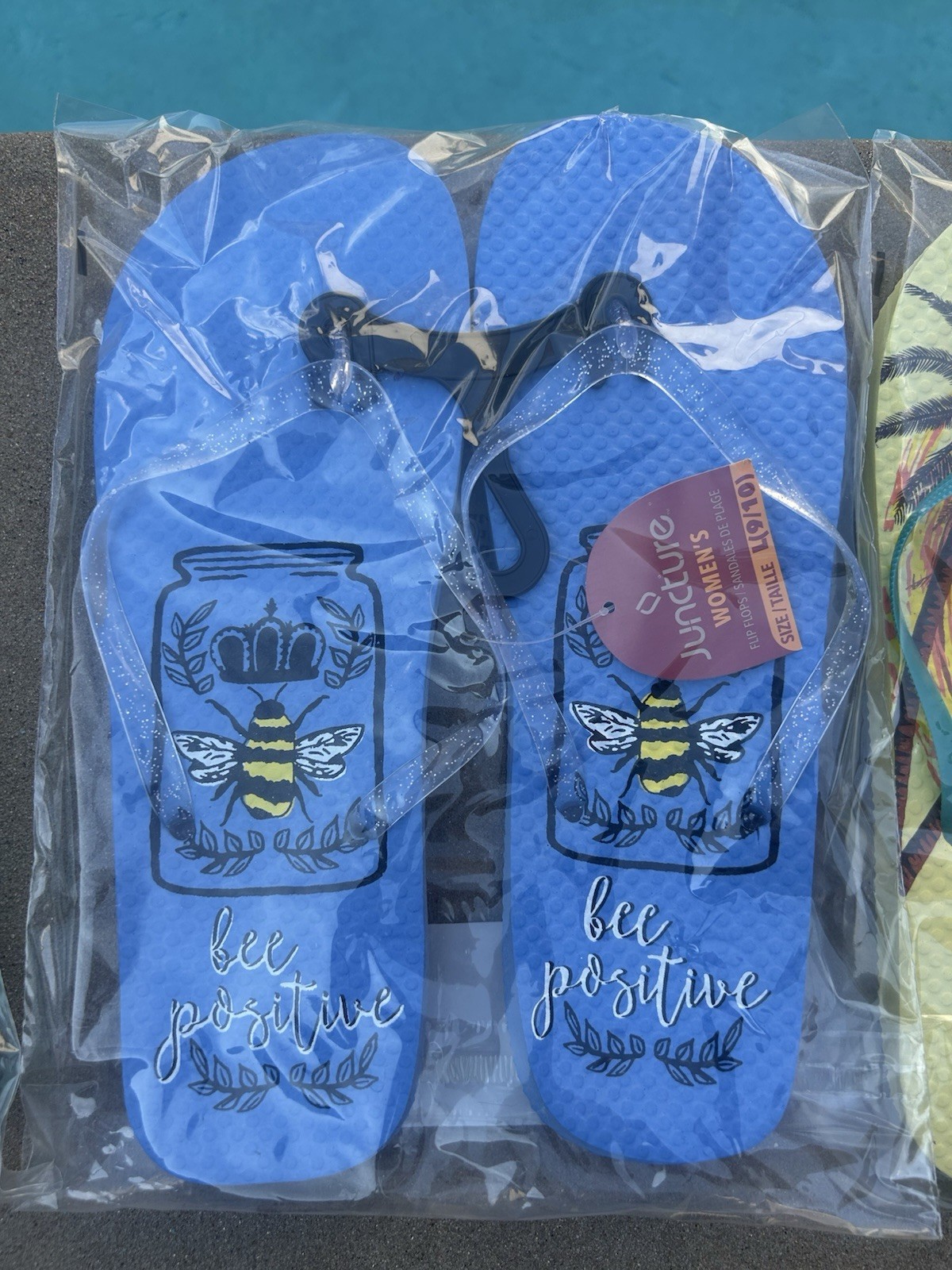4 Pair Juncture Women’s Flip Flops L 9/10 Beach Summer NWT Tropical Lot