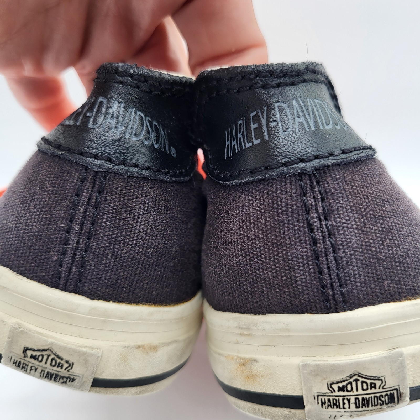 HARLEY-DAVIDSON Rose Dagger Women’s Canvas Low Top Shoes Sneaker Black Size 7.5