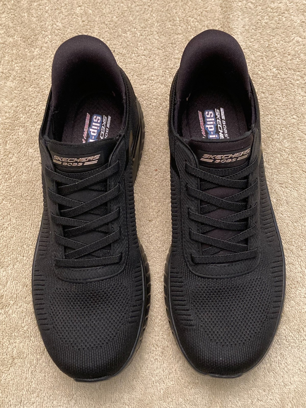 SKECHERS BOBS WOMEN’S SIZE 6.5 BLACK SLIP ON SNEAKERS