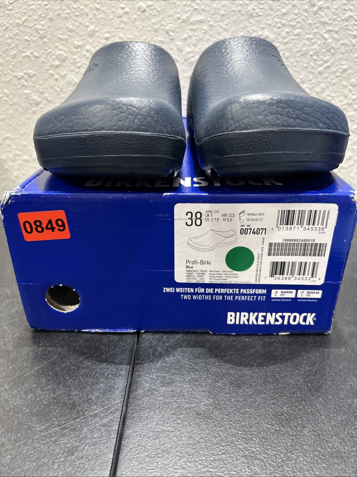 Birkenstock Profi-Birki Color Blue EU 38 US W7 M5