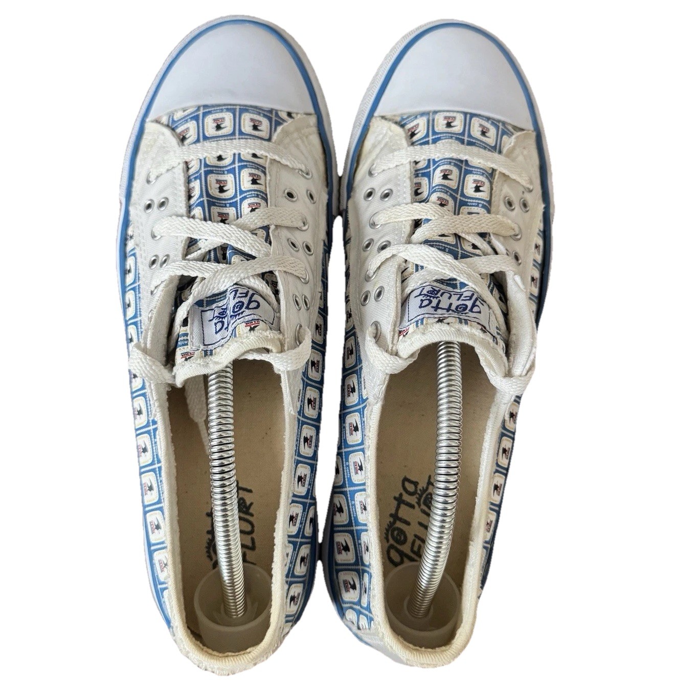 Gotta Flurt USPS Mail Eagle Stamp Print Low Top Sneaker Women’s 11 | Men’s 9