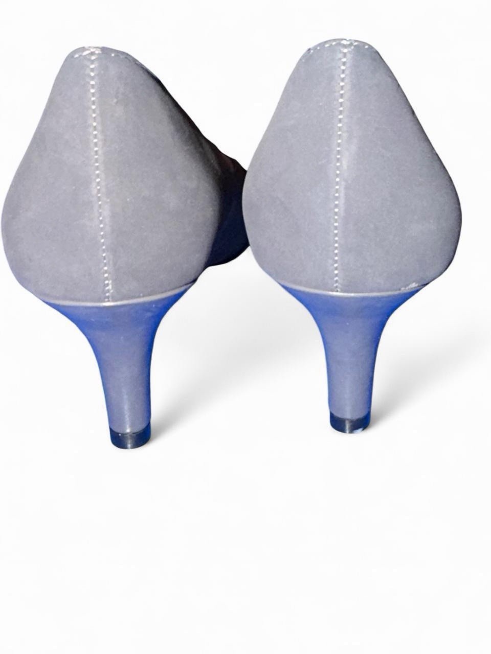 LifeStride Gray Patent Kitten Heel Pumps Women’s Size 8M Man Made Slip On