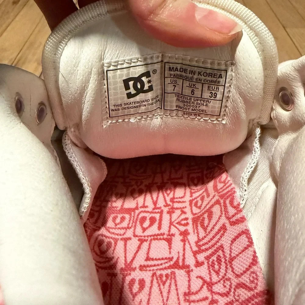 DC FROST Pink and White Sneakers. Limited Edition.