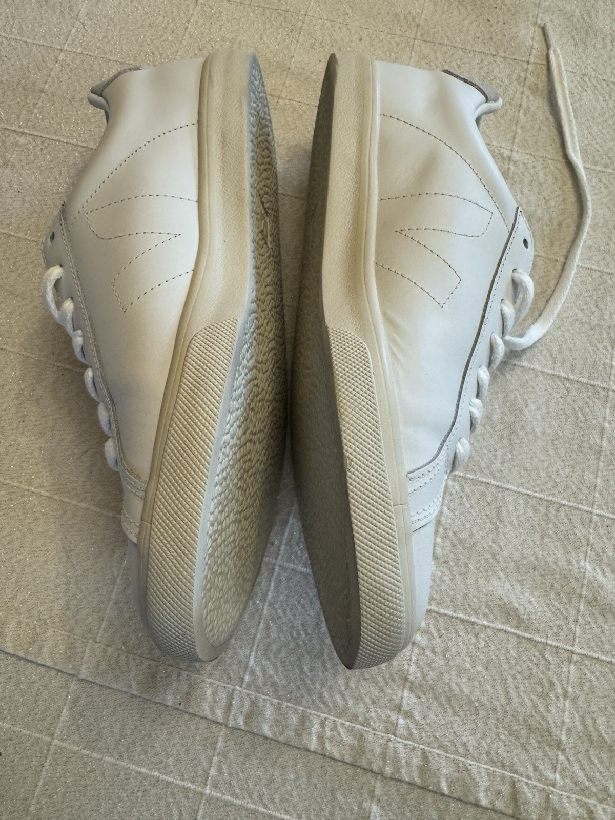 Veja Esplar Stitched Logo Leather Low Top Sz 8/39 New Made In Brazil