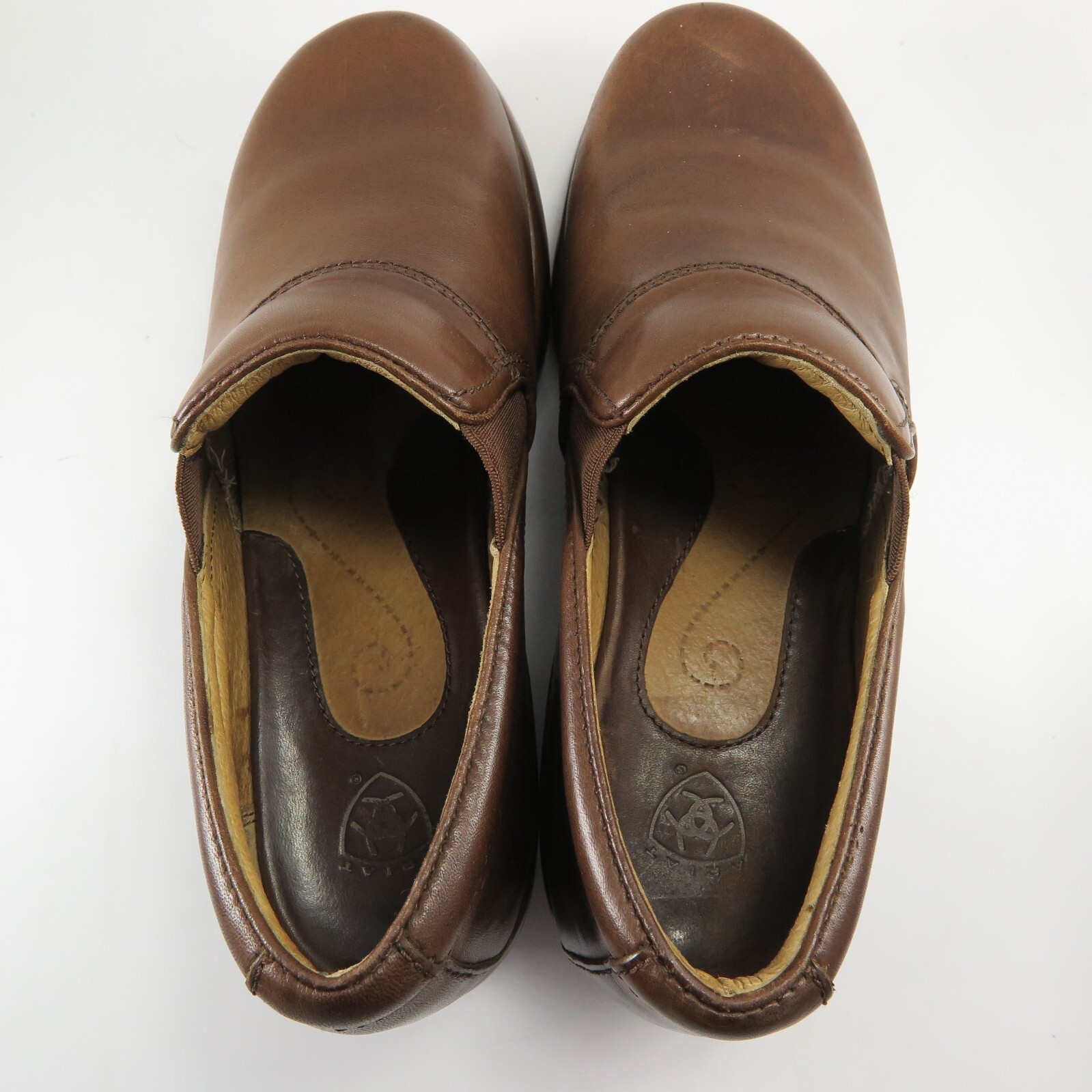 Ariat ATS Sutter Loafers Womens Size 7B Brown Leather Slip-Ons Platform Clogs