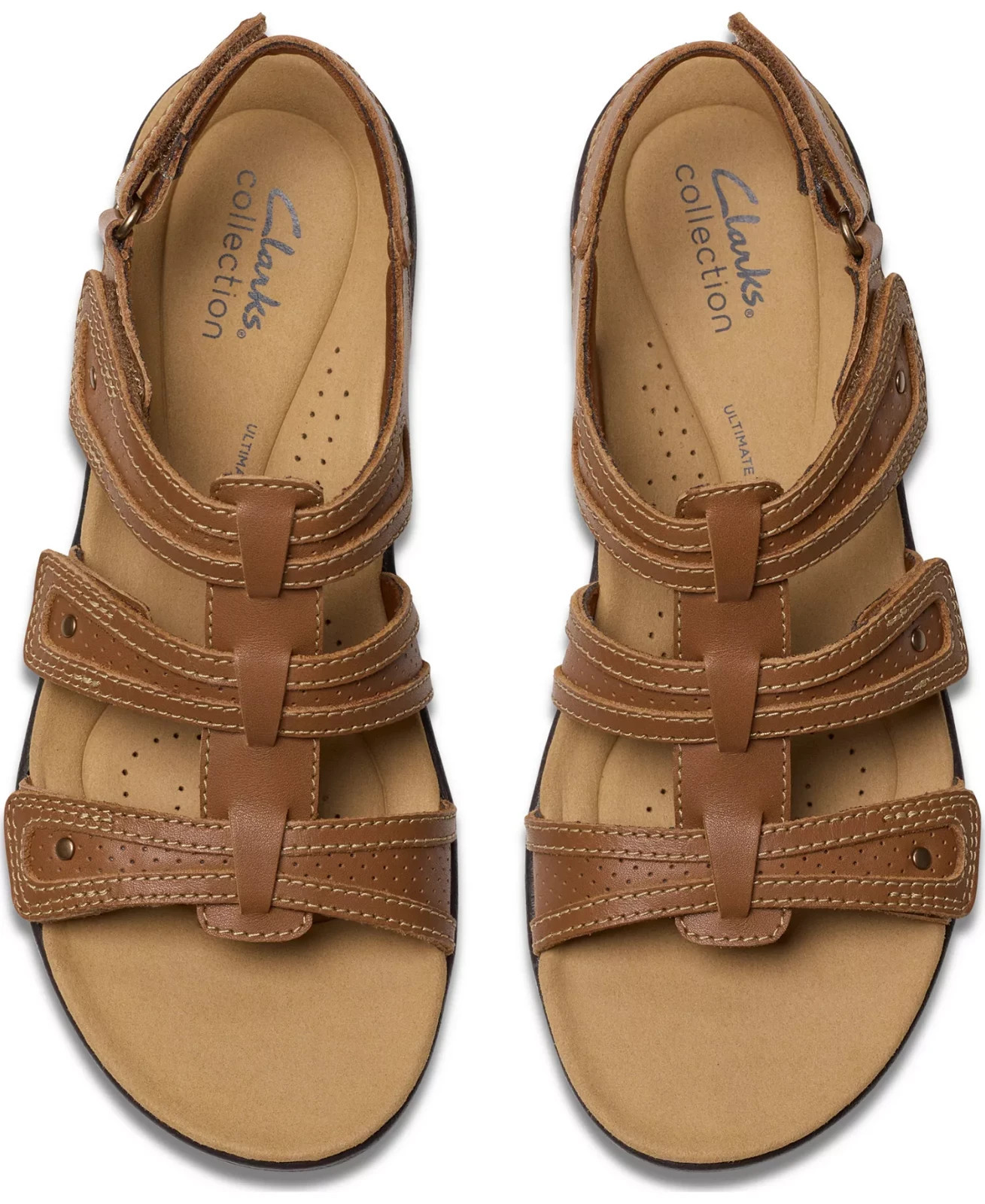 Clarks Women’s Laurieann Ivy Casual Sandals Tan Leather (Select Size)