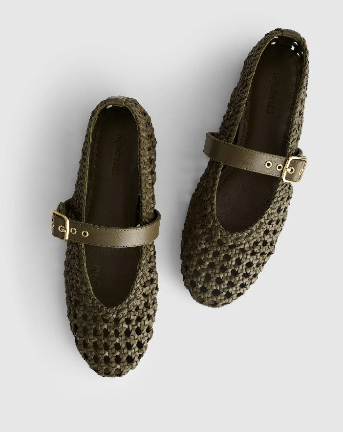 Madewell The Remy Mary Jane Flat, faded olive
