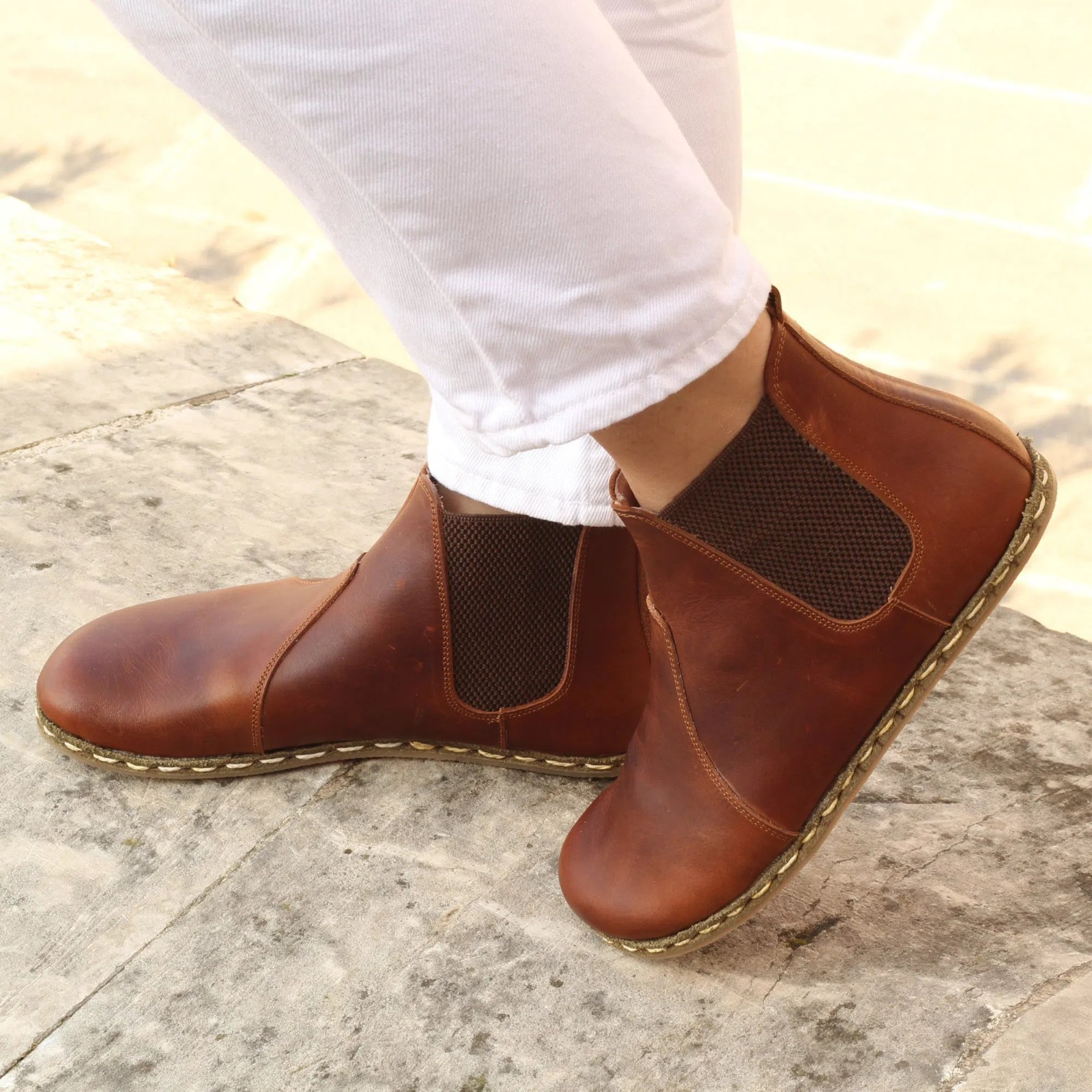 Chelsea Barefoot Boots Black Handmade Women’s