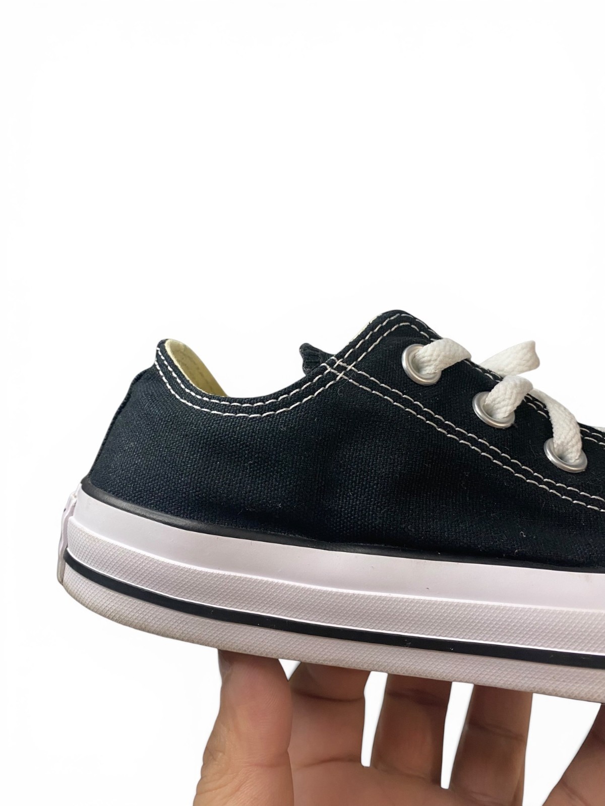 Converse All Star Low Black White Sneakers Mens 4 Womens 6 Chuck Taylor Shoes