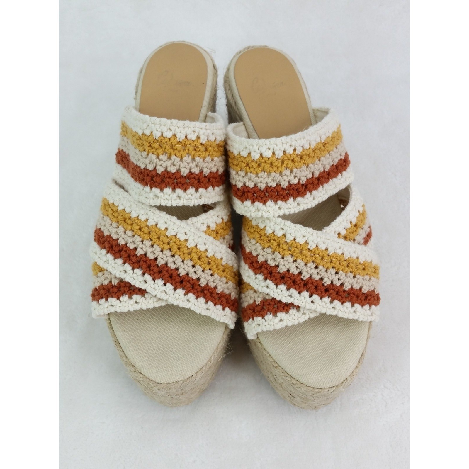 Castañer Elegant Cream Espadrille Wedge Sandals EU 39 US 7.5 Castaner Shoes