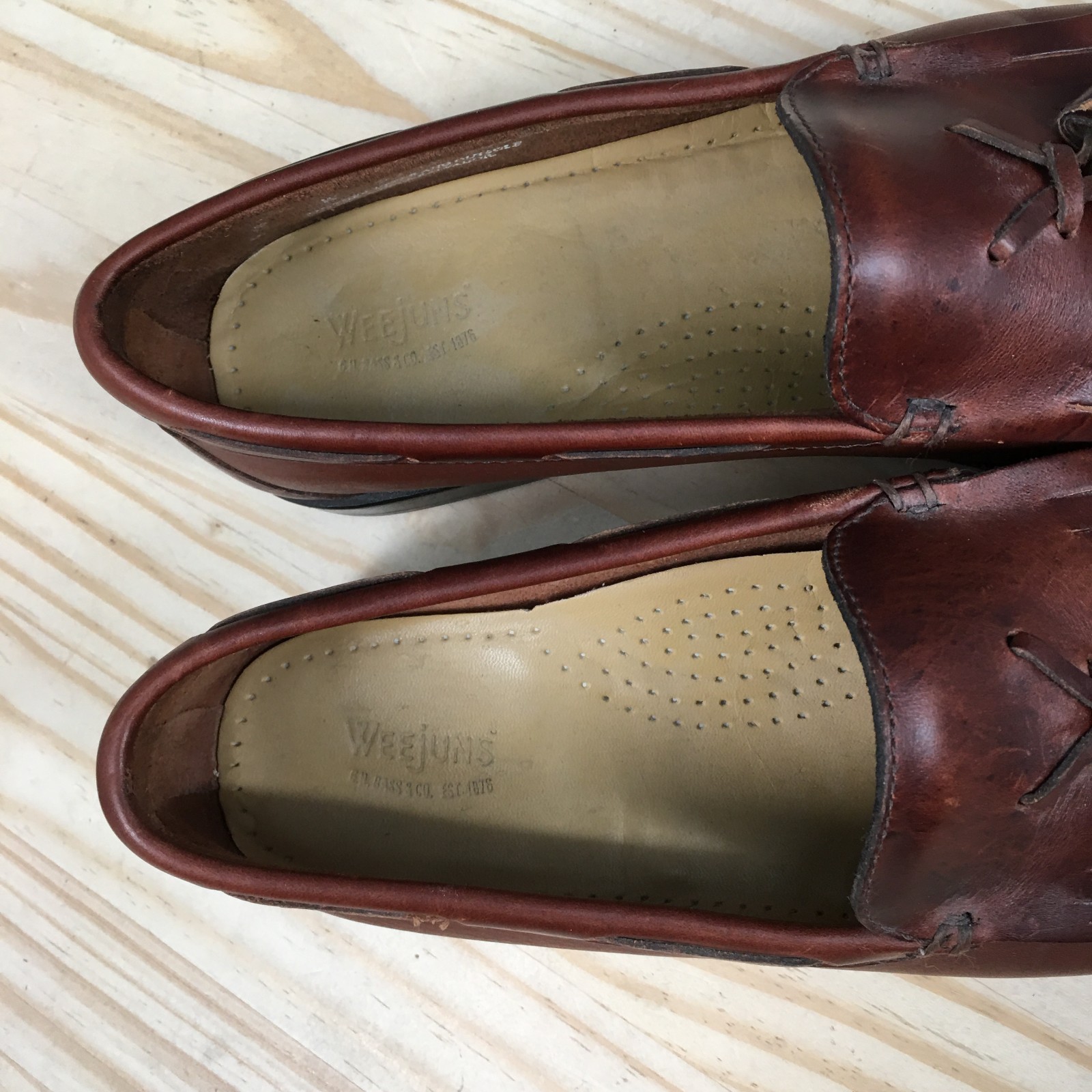 GH Bass Weejuns Jaclyn Shoes Womens 8 Wide Loafers Kiltie Tasseled Casual Brown