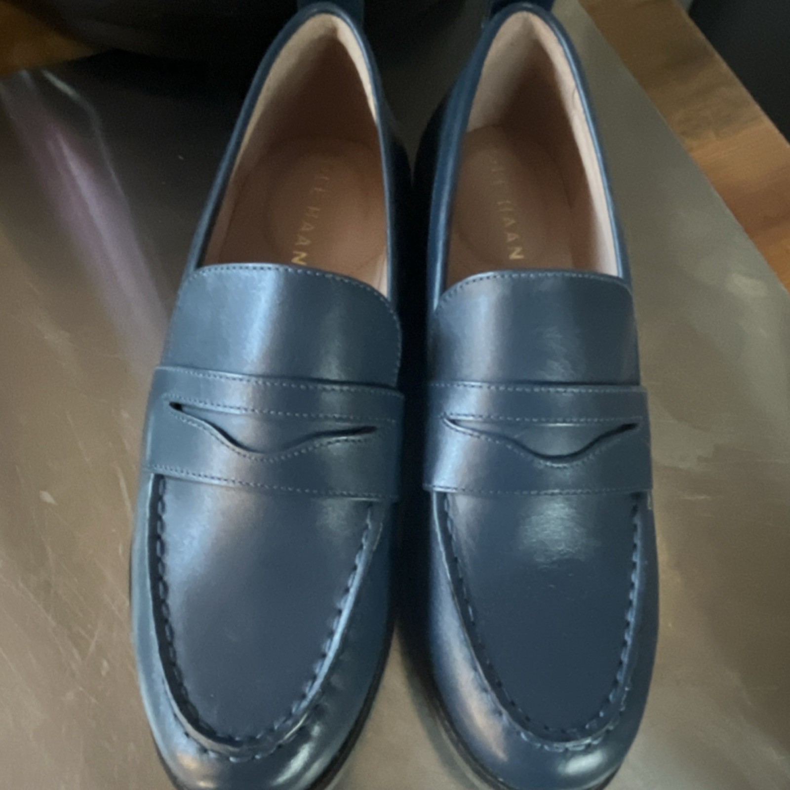 Cole Haan Women’s Loafer Flats Blue Leather Comfort Slip On US 6 Casual Workwear