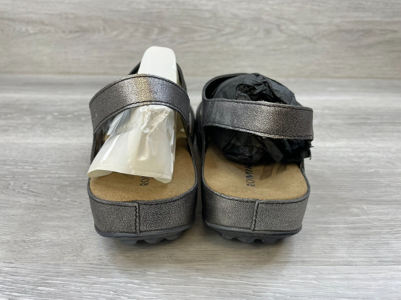 Romika Fidschi Women’s Sandal 6 Silver Leather Slip-On Ankle Strap Comfort Shoes