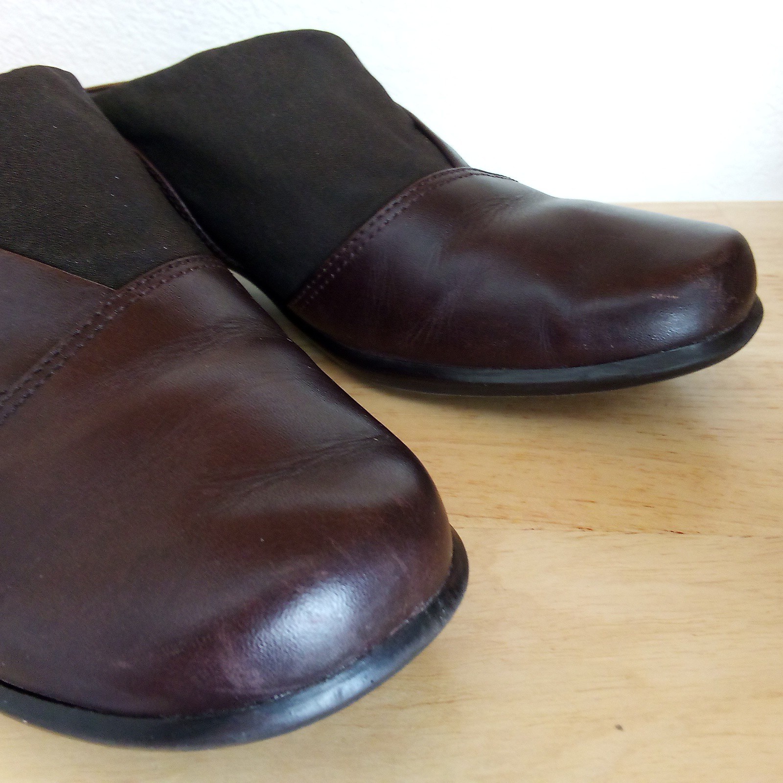 Clarks Artisan Tyler 5.5 Mule SlipOn Women Leather Brown Brazil Made Shoes 74574