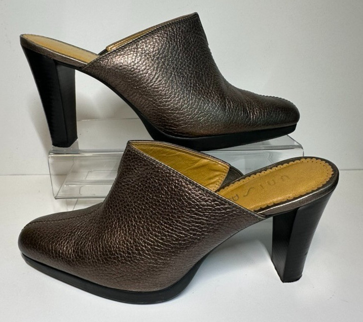 Unisa Sultana Genuine Leather Upper size 7.5 B made in Brazil 3.5″ block heel