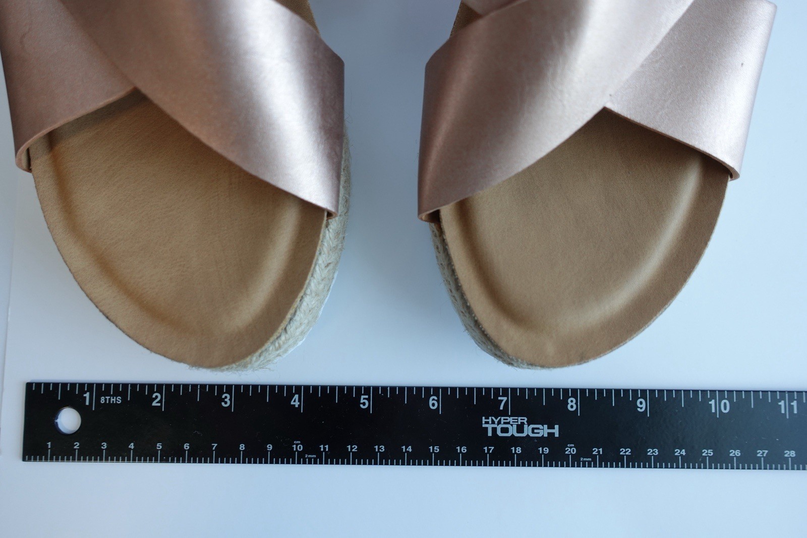 Secret Celebrity Women Rose Gold Espadrille Wedge Sandals US 11