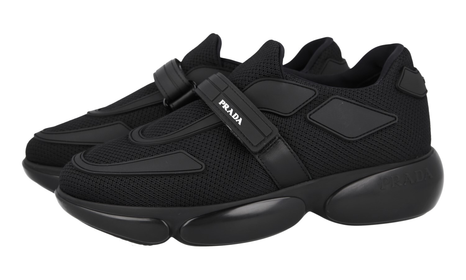 PRADA Bike Cloudbust Sneakers – 1E293I – Solid Black – NEW – US 6.5 EU 36,5