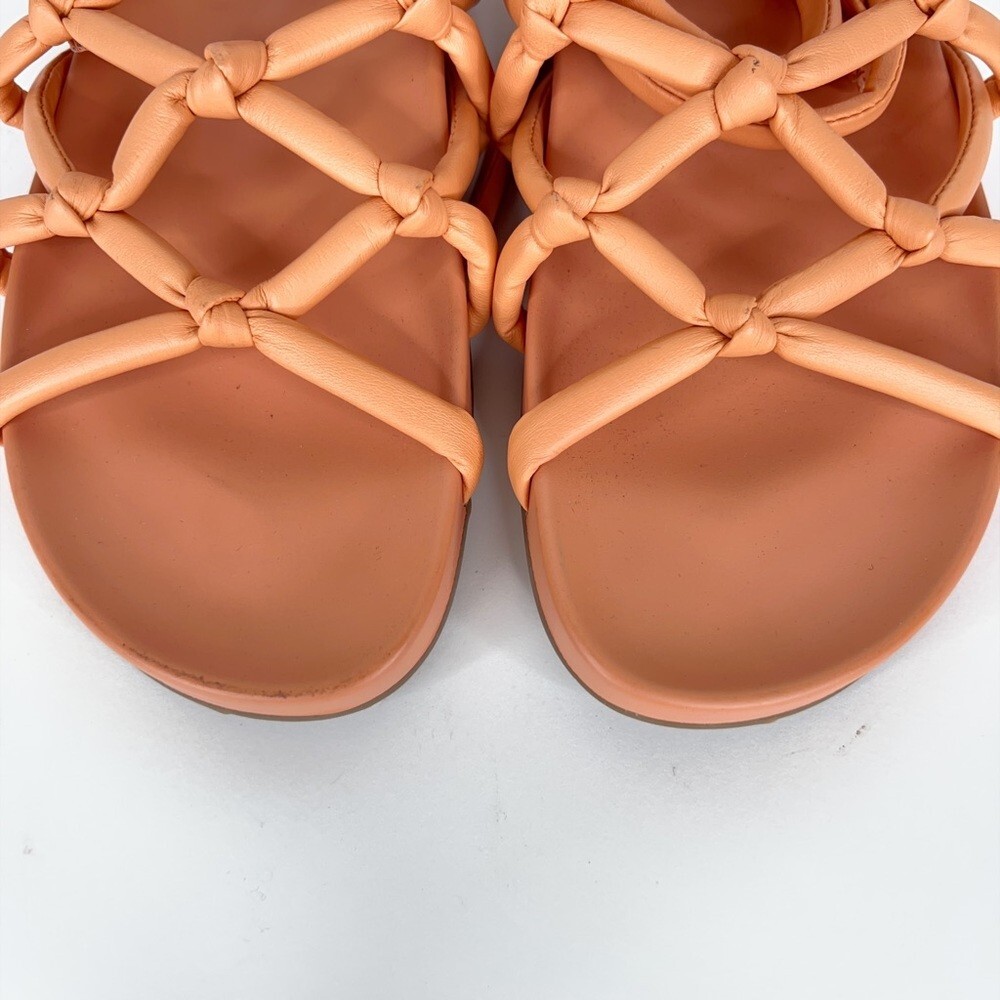Charlotte Stone Orange Lace Up Sandals Noemi Gladiator Apricot Colorful Size 10