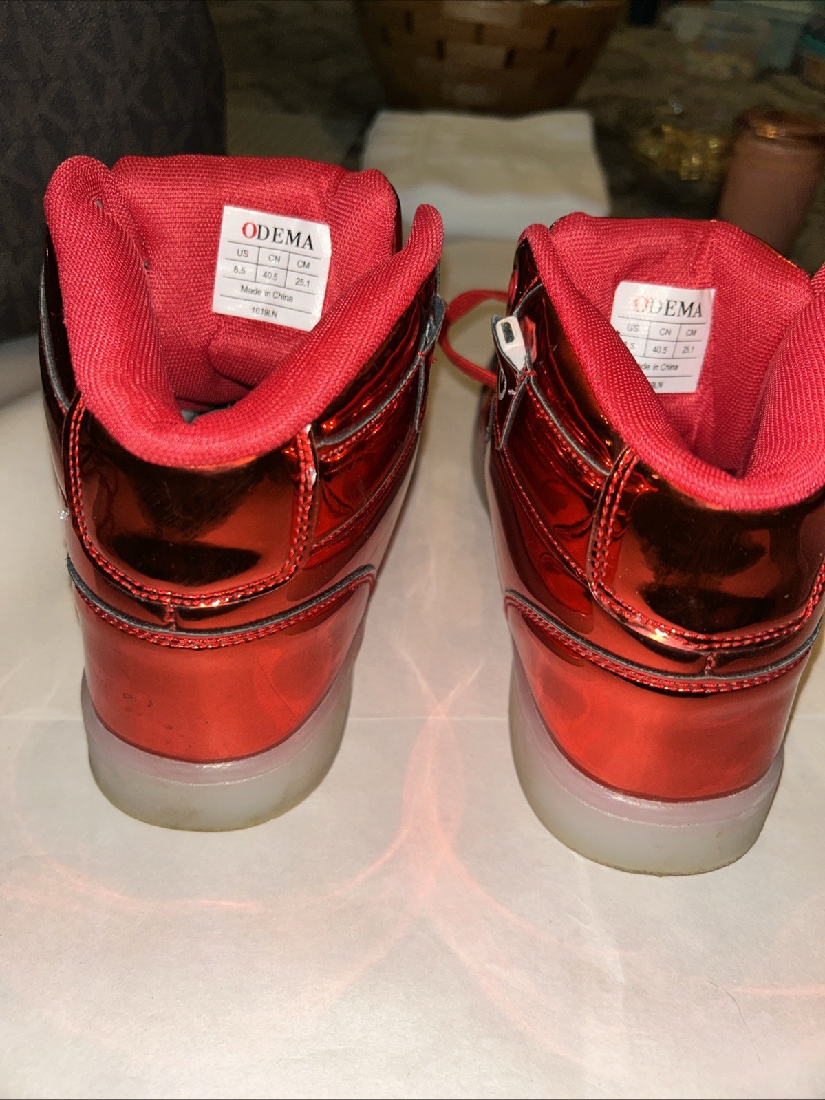 Odema Red Shiny Sneakers 6.5 Men’s