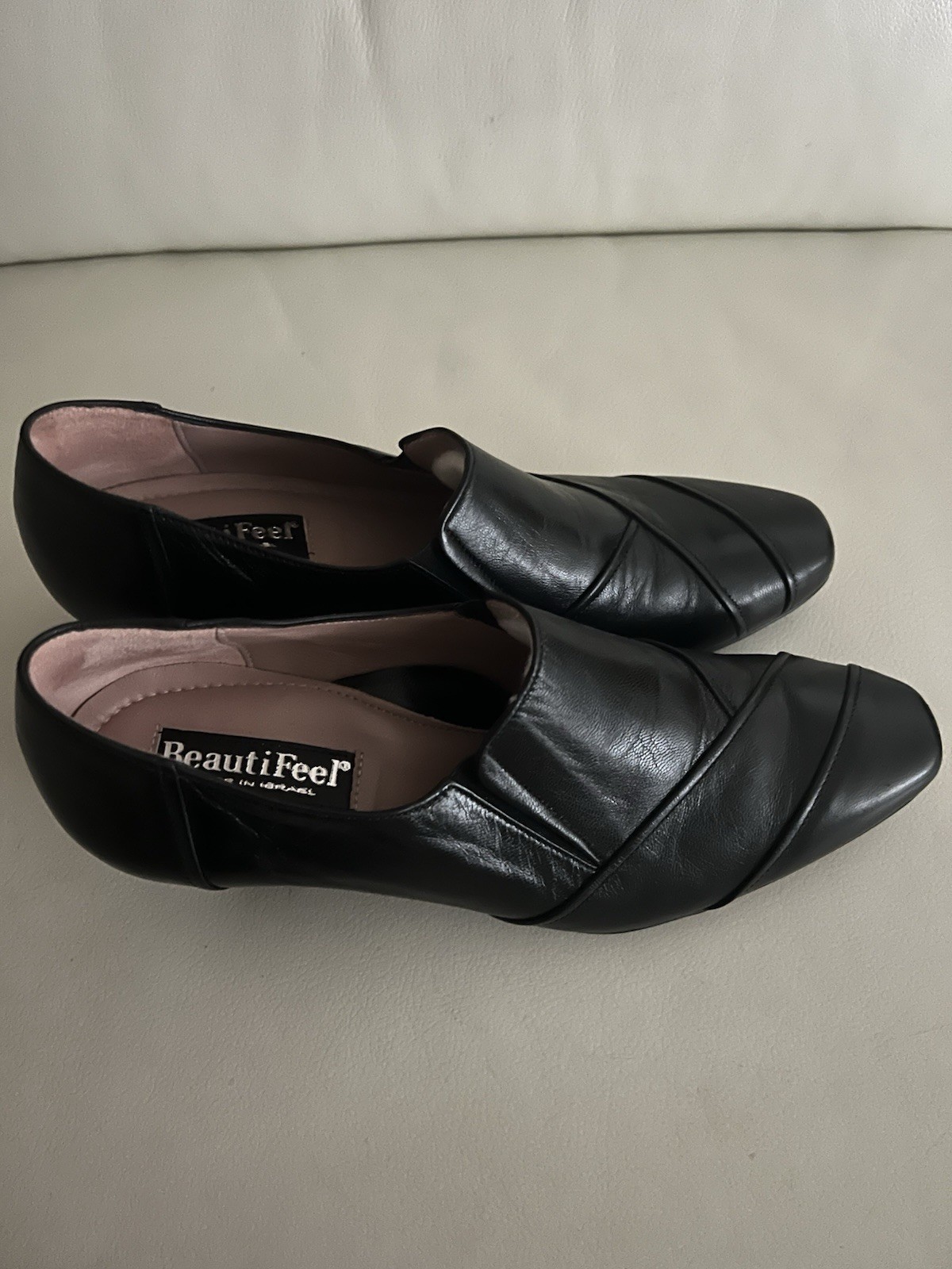 Beautifeel Rosalind Black Leather Pumps Made In Israel Women’s Sz 37