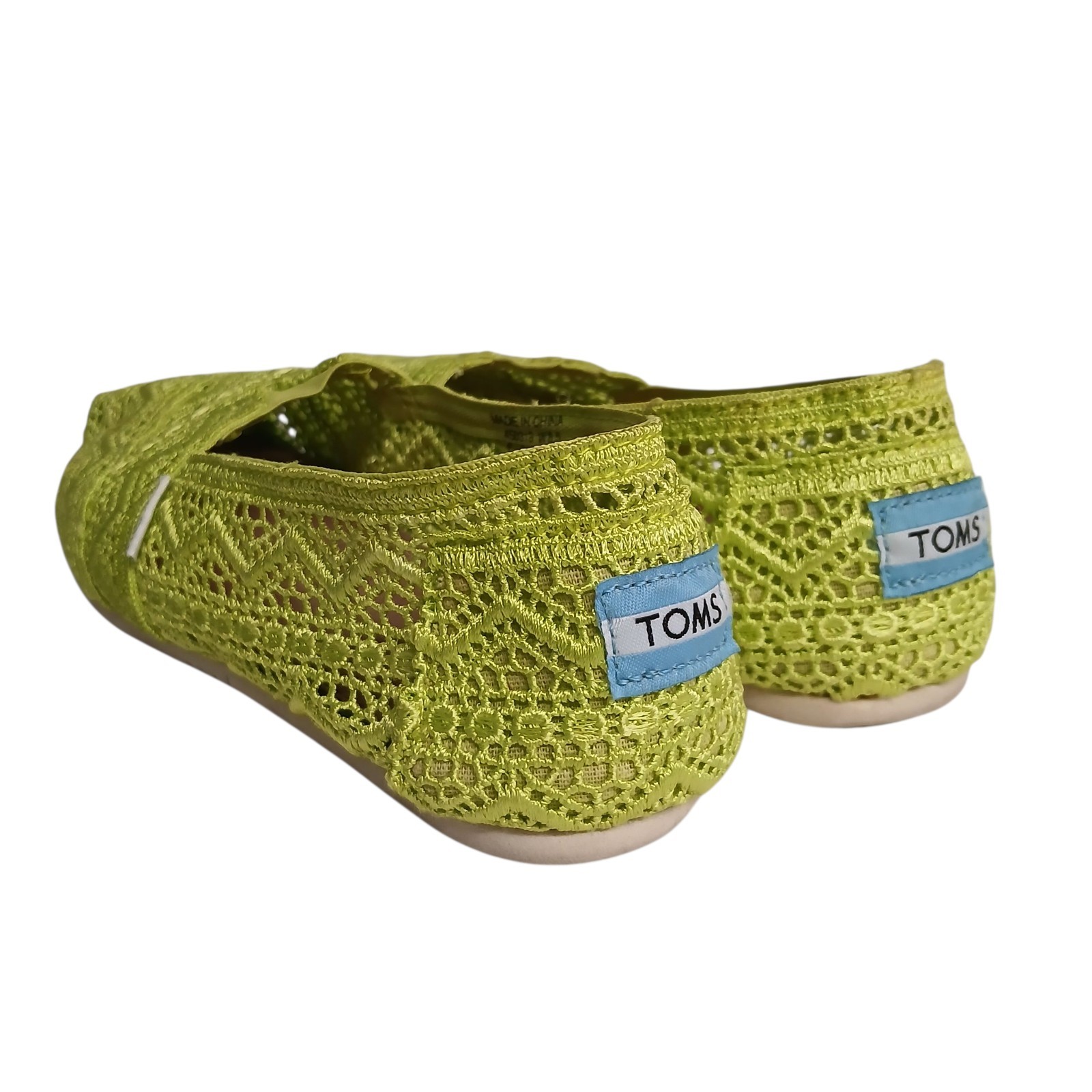 TOMS Women’s Alpargata Crochet Slip-On Casual Shoe Lightweight Yellow Size W 9.5