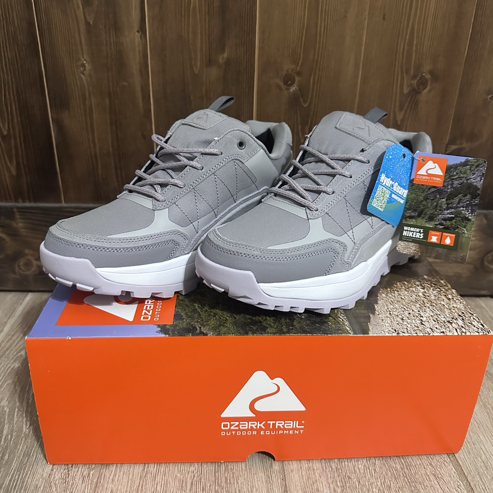 NWB Ozark Trail Waterproof Hiking Sneaker Shoes W OT WP HIKE LOW Gray Size 10
