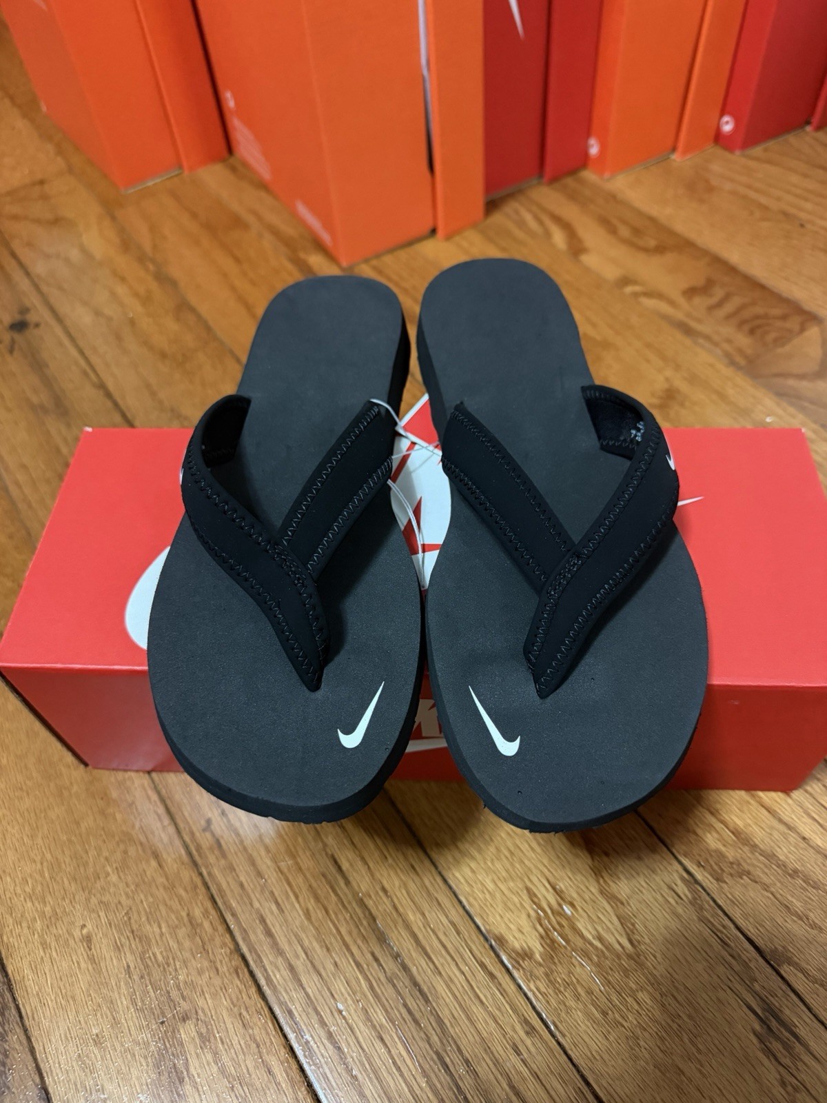 Nike Women’s Celso Girl Thong ‘Black’ Slides Flip-Flop Sandals 314870-011 Sz 12