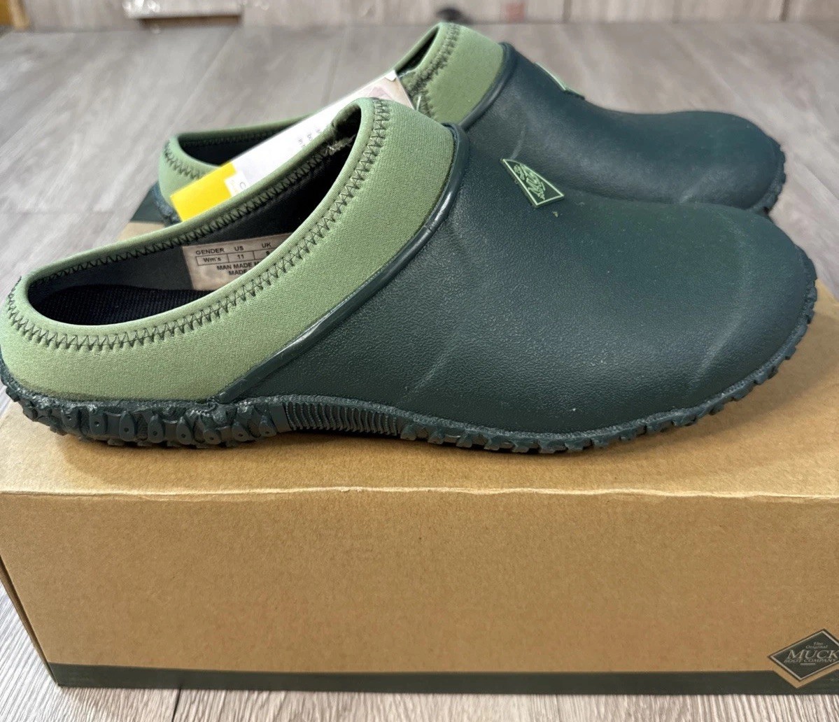 Muck Women’s Muckster Clog Moss Green Waterproof Breathable Lining New Size 11