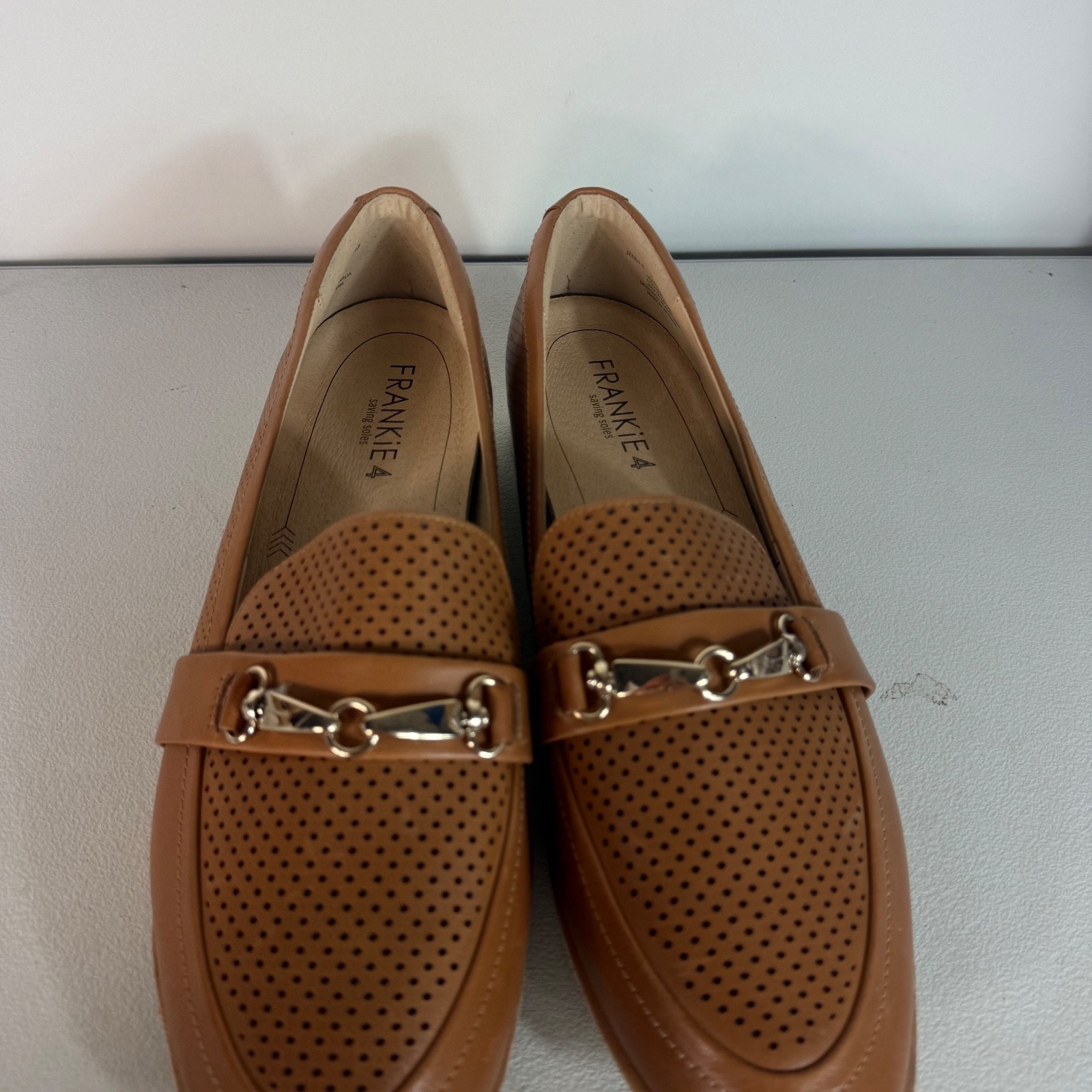 Frankie 4 Jenn Tan Brown Leather Slip On Women’s US 13 UK 10.5 EUR 45 Near New