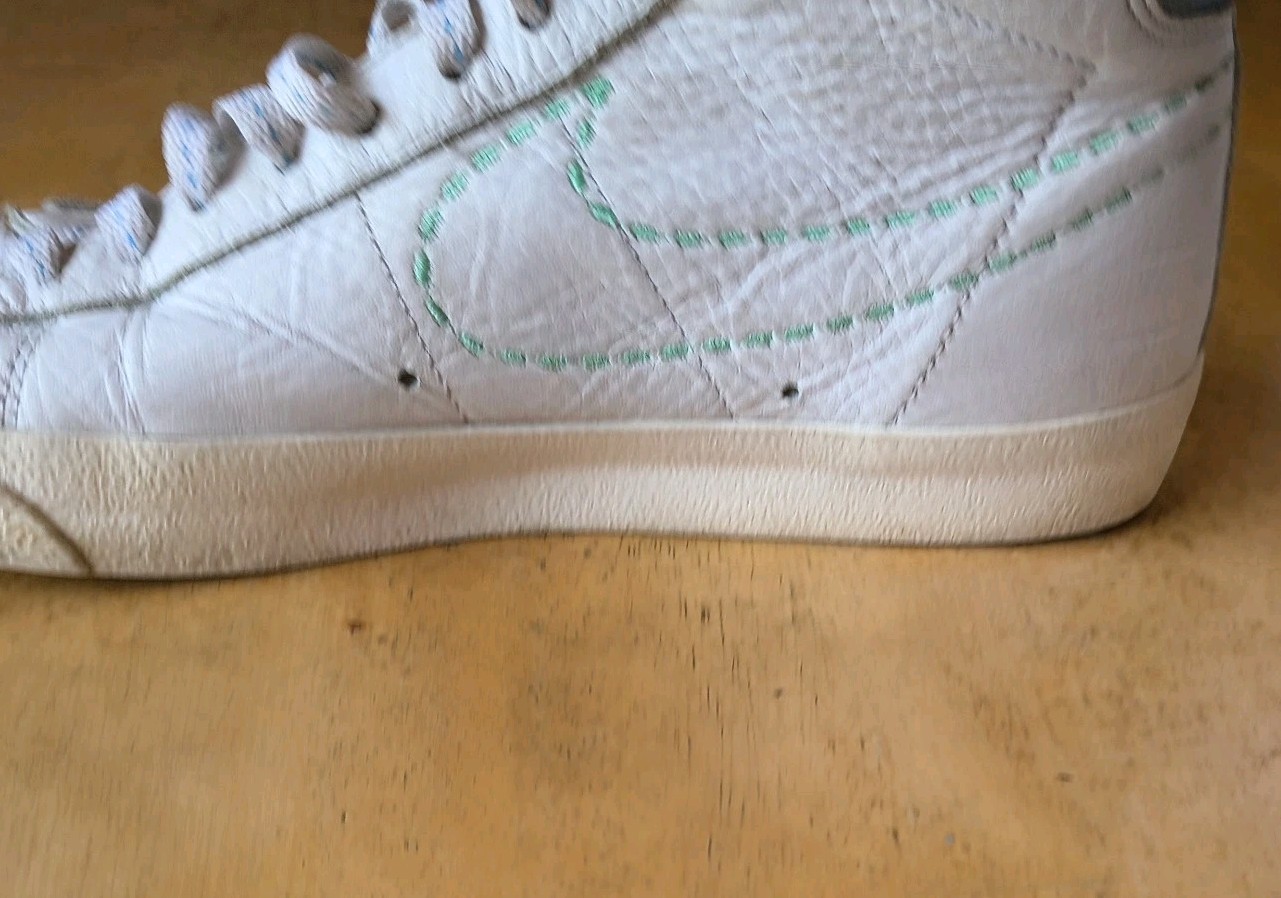Nike Blazer Mid 77 DX2350-100 Womens White Orange Green Sneakers 2022 Sz 9 Retro