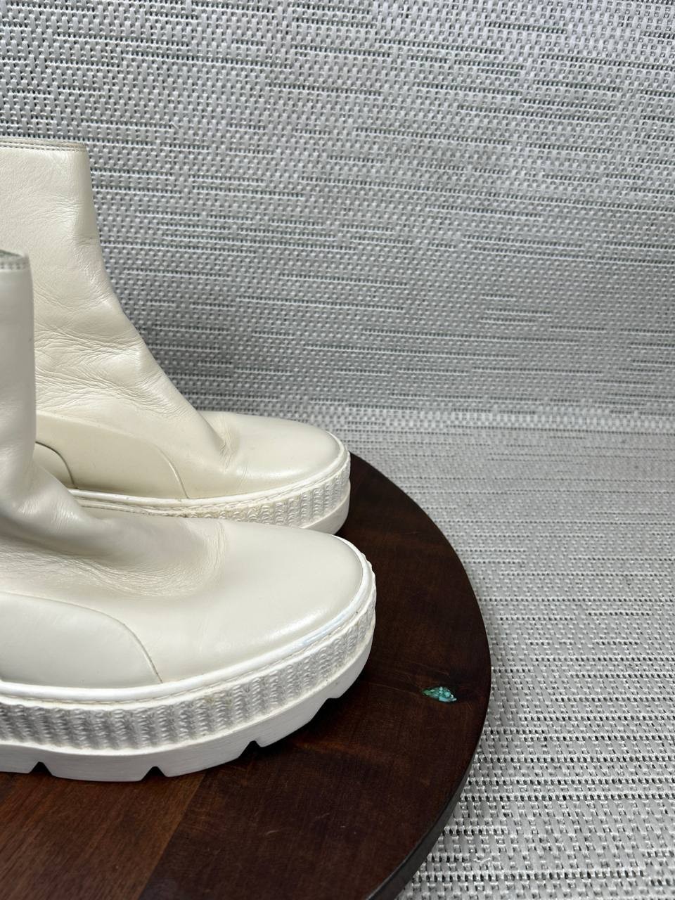 Puma Boots Womens Size 7 Fenty by Rihanna Chelsea Vanilla Ice White Pull On