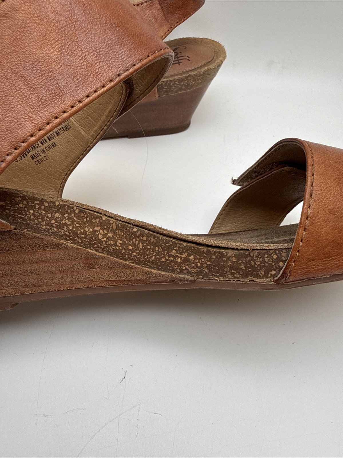 Sofft Comfort Wedge Sandals Verdi II 9.5W Brown