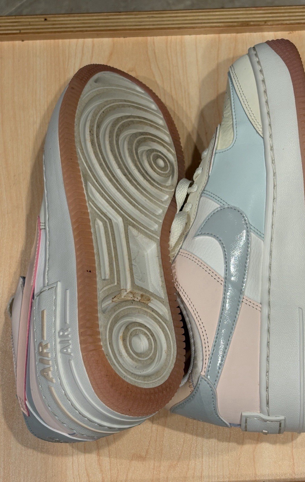Nike Air Force 1 Shadow Coconut Milk Crimson Tint Women’s Sneakers sz 8.5