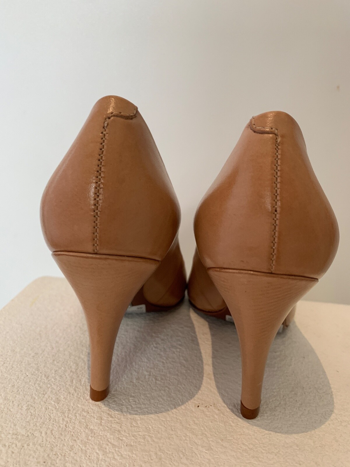 SCHUTZ Nude Leather Heels *NEW* EU 37 AU 6.5 Classic Pumps RRP $260