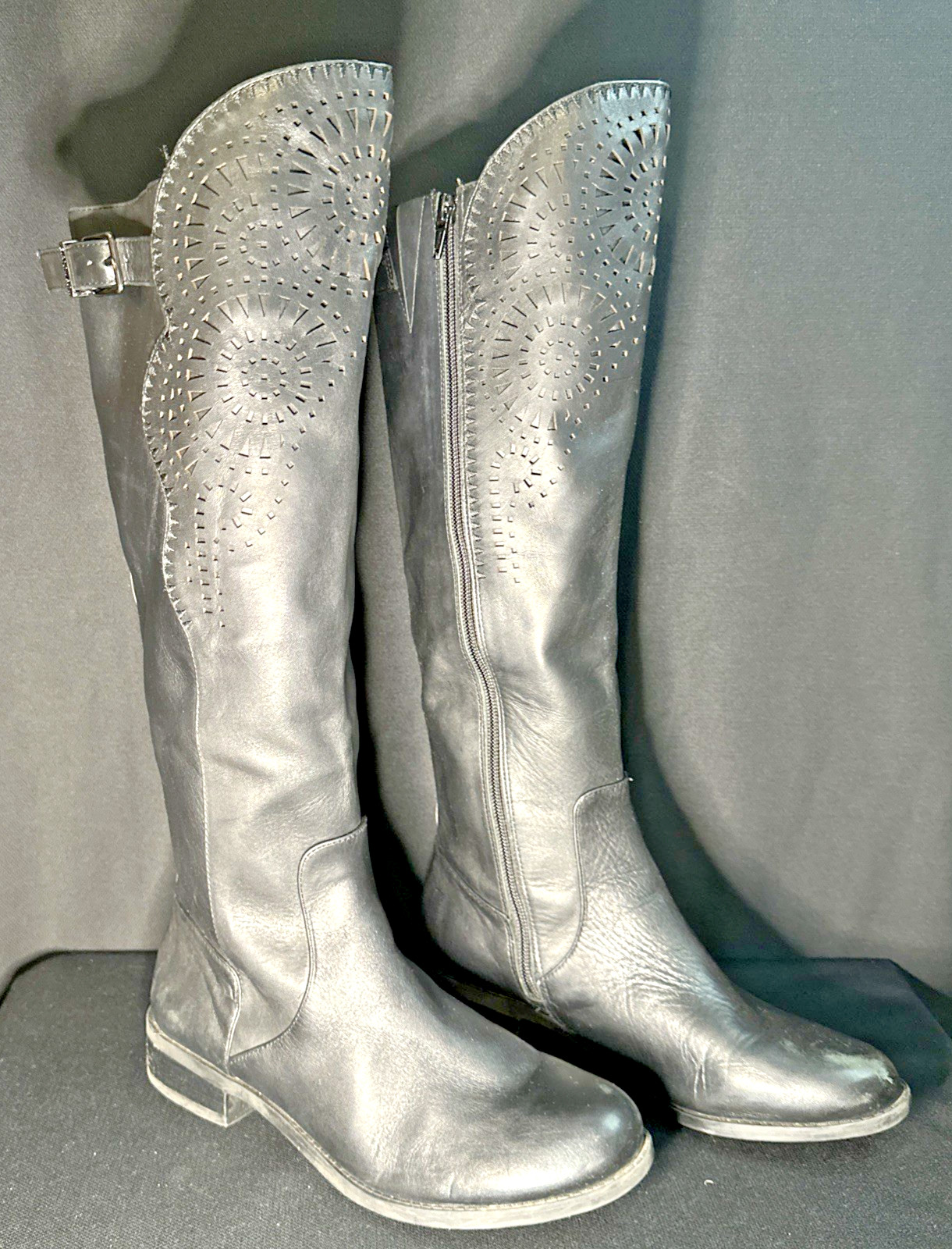 GIANNI BINI BLACK BOOTS Size 6.5 USED Good Condition See Photos