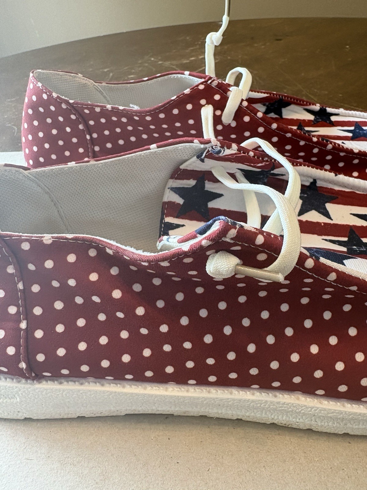 Shoes Patriotic Sneakers Women 11 Men 9 Tennis Lace Up Stars Stripes