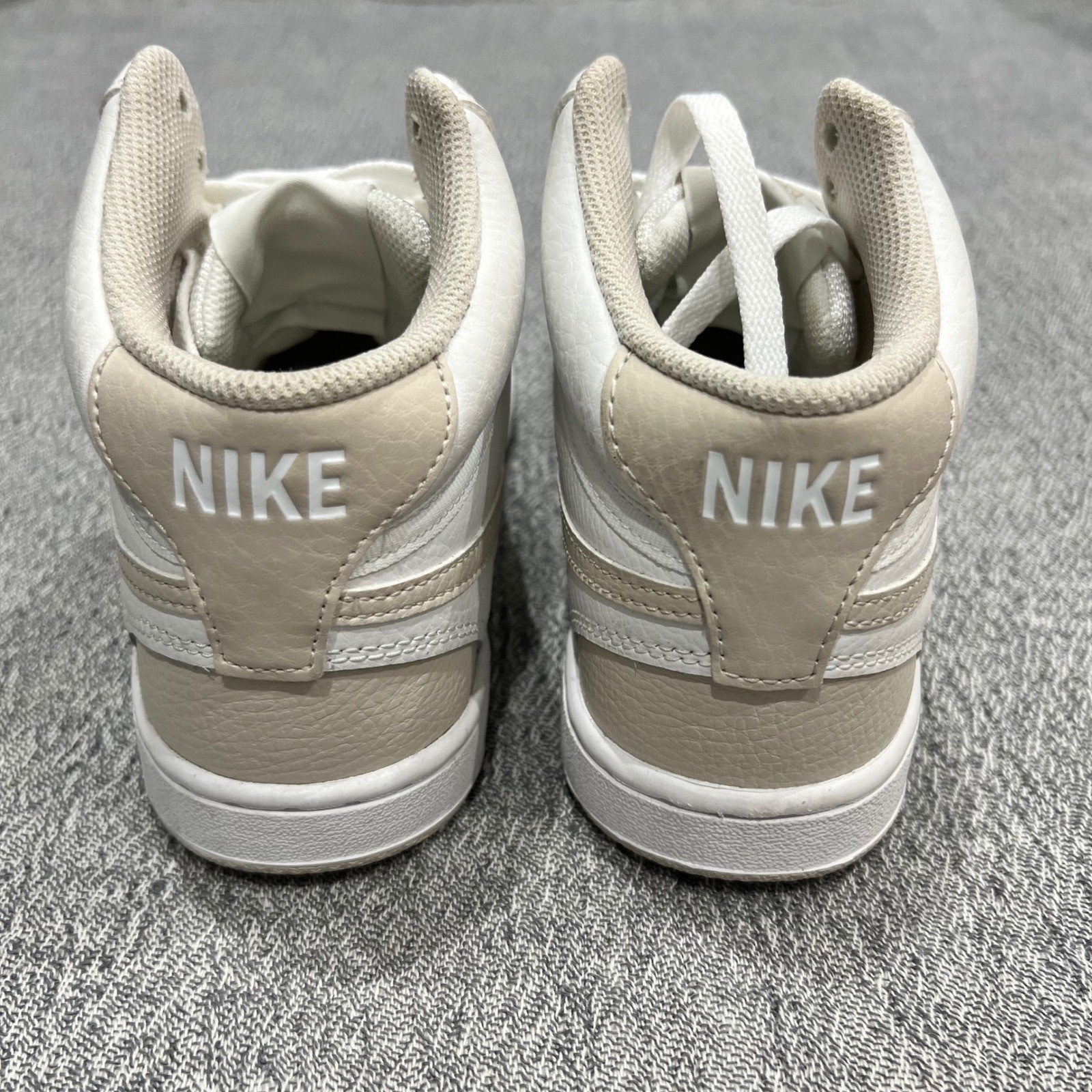Nike Court Vision Mid White Light Orewood Brown Women Size 7 CD5436-106 Sneakers