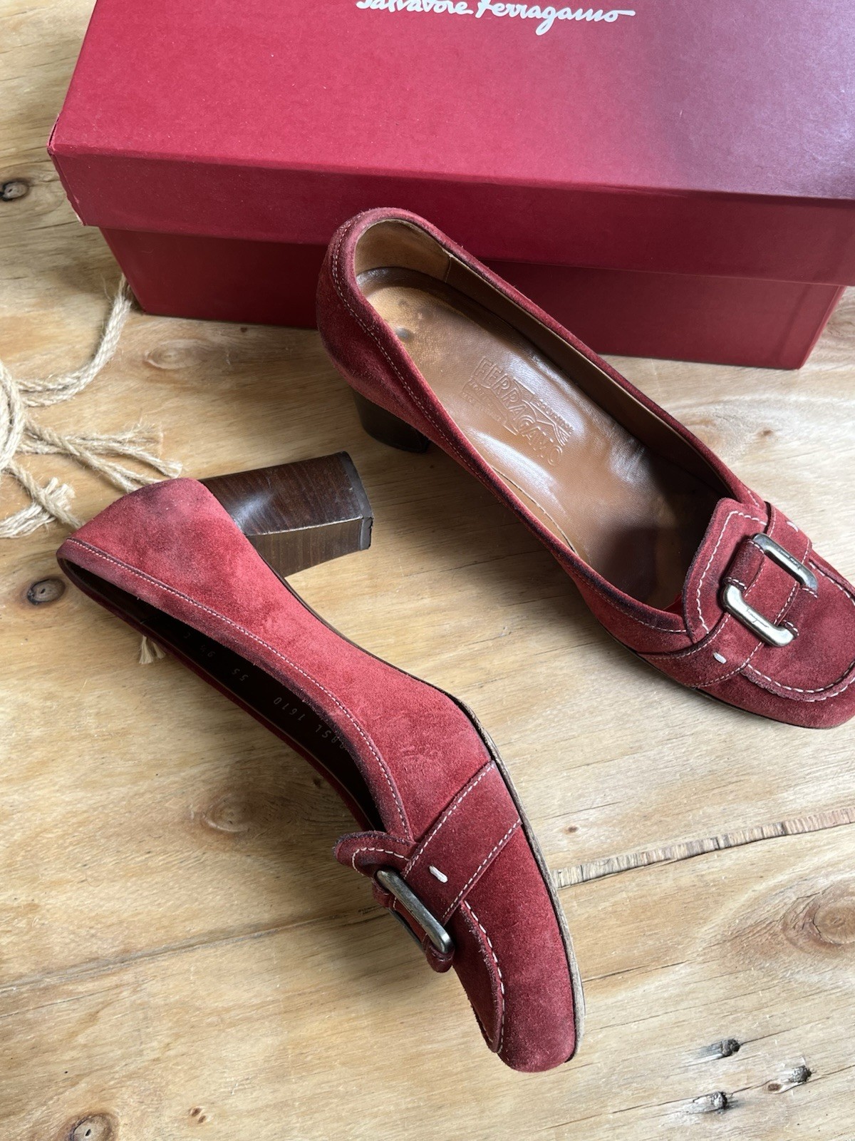 Salvatore Ferragamo Women’s Shoes Loafer Pumps Red EU 40, US 9.5